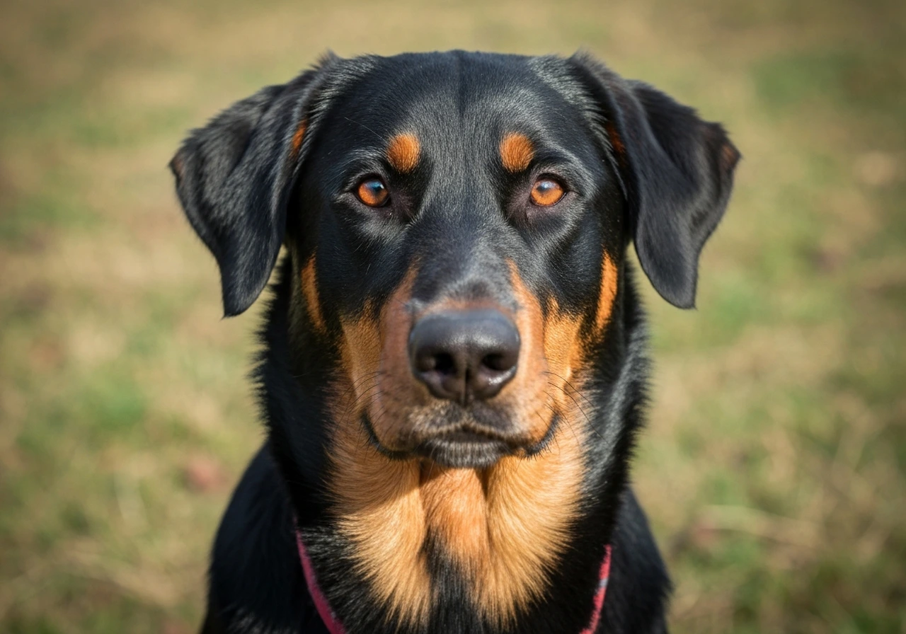 Working breed dog in formal frontal stance pose used for breed standard evaluation during kennel club recognition proceedings