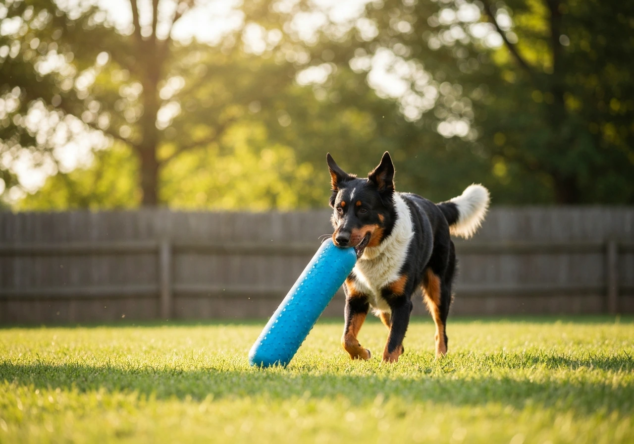 Working dog in natural athletic movement showing efficient ground-covering stride and sound structural mechanics